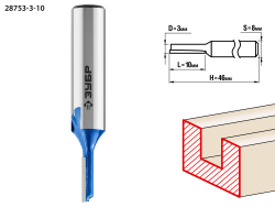 Фреза пазовая прямая ЗУБР 3*10 мм 28753-3-10