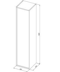 Пенал AQUANET Lino Flat дуб веллингтон 35*160 см