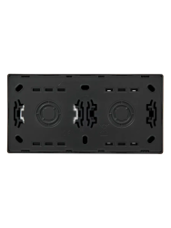 Блок розетка и переключатель LEZARD Leto черный бархат 752-4200-170BVP