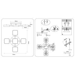 Люстра AMBRELLA Comfort FL4882/5 GR/WD Серый