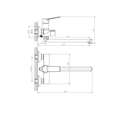 Смеситель для ванны RUSH A531-02-51 