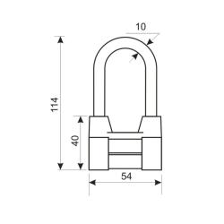 Замок навесной АЛЛЮР ВС2-4-01С