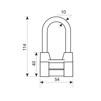 Замок навесной АЛЛЮР ВС2-4-01С