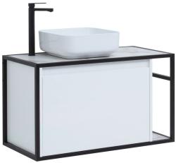 Тумба с раковиной AQUANET Nova Lite Loft 90 L серый, белый