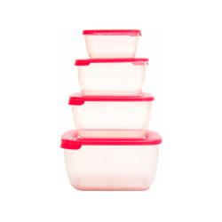 Набор контейнеров Лайт 4шт, 0,46л, 0,95л, 1,5л, 2,5л, /Полимербыт/