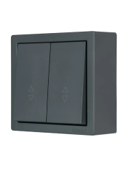 Переключатель LEZARD Leto 2 клавиши графит 752-3400-106