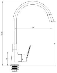 Смеситель для кухни VODA Spring SG519B