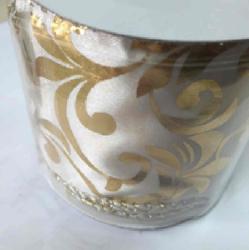 Лента новогодняя ФЕНИКС ПРЕЗЕНТ Золотые разводы 2,7 м