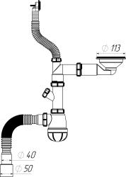 Сифон бутылочный AQUANT B0240