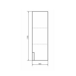 Шкаф COMFORTY Бонн 35 34*110 см