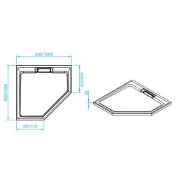 Поддон каменный RGW STA-61W 90*90 см