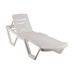 Шезлонг ЭЛЛАСТИК-ПЛАСТ Белый 187*63*32 см