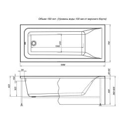 Ванна акриловая LOGAN Bjork 170*75 см