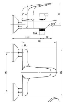 Смеситель для ванны ESKO Cape Town CT54  Смеситель для ванны ESKO Cape Town CT54