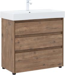 Тумба с раковиной AQUANET Nova Lite 85 3 ящика дуб рустикальный 