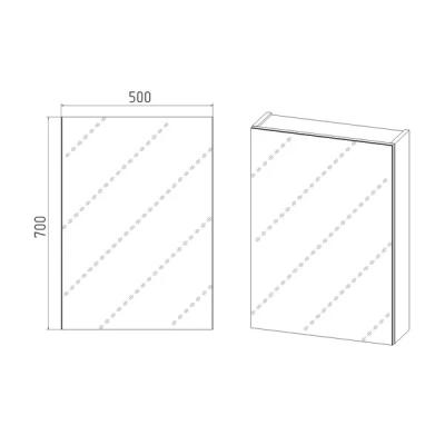 Зеркальный шкаф VIANT Куба 50*70 см